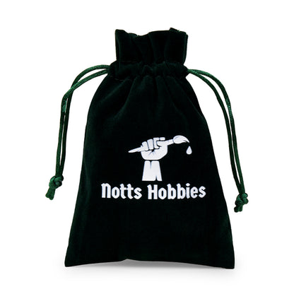 a full dice bag on a white background