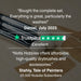 Product review with Trustpilot rating and customer feedback on a darkened background