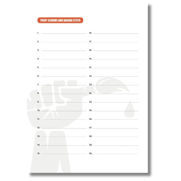 Sheet with numbered steps and a logo on a white background