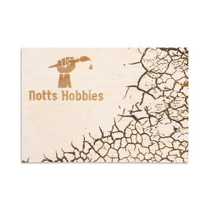 texture palette with 'Notts Hobbies' logo and cracked pattern on a white background